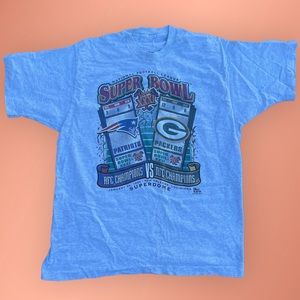 Vintage New England Patriots vs Green Bay Packers 1997 Super Bowl NFL Shirt